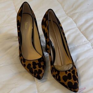 Cole Haan Pony Hair Leopard Print Heels